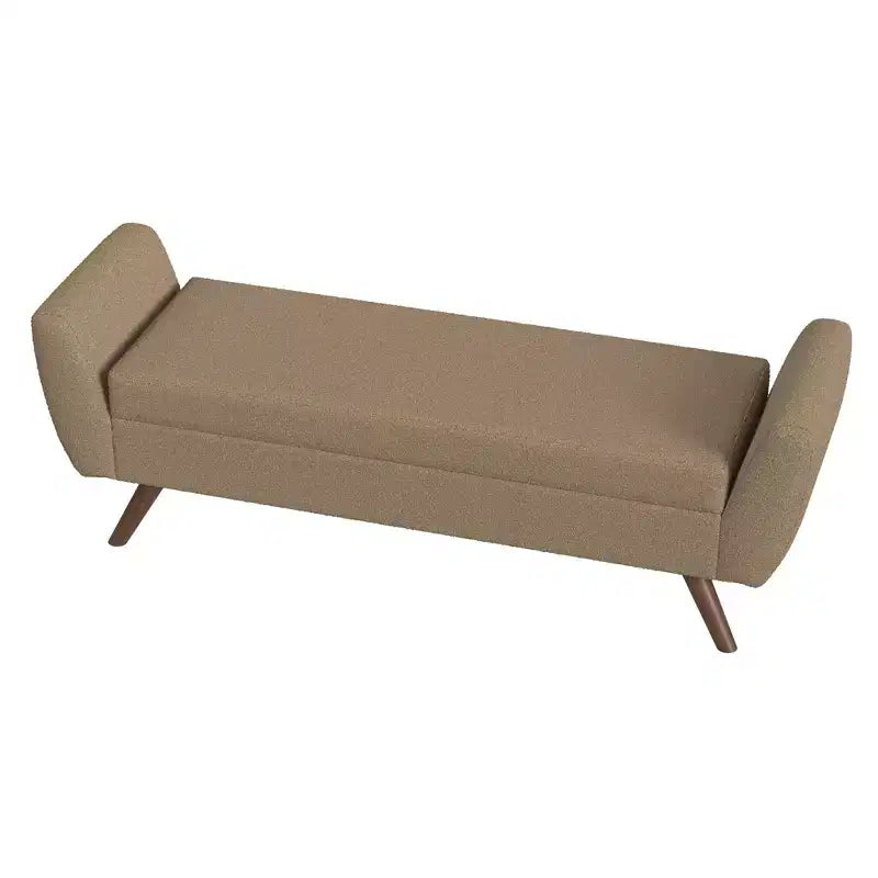 Banc de rangement moderne avec pieds en bois