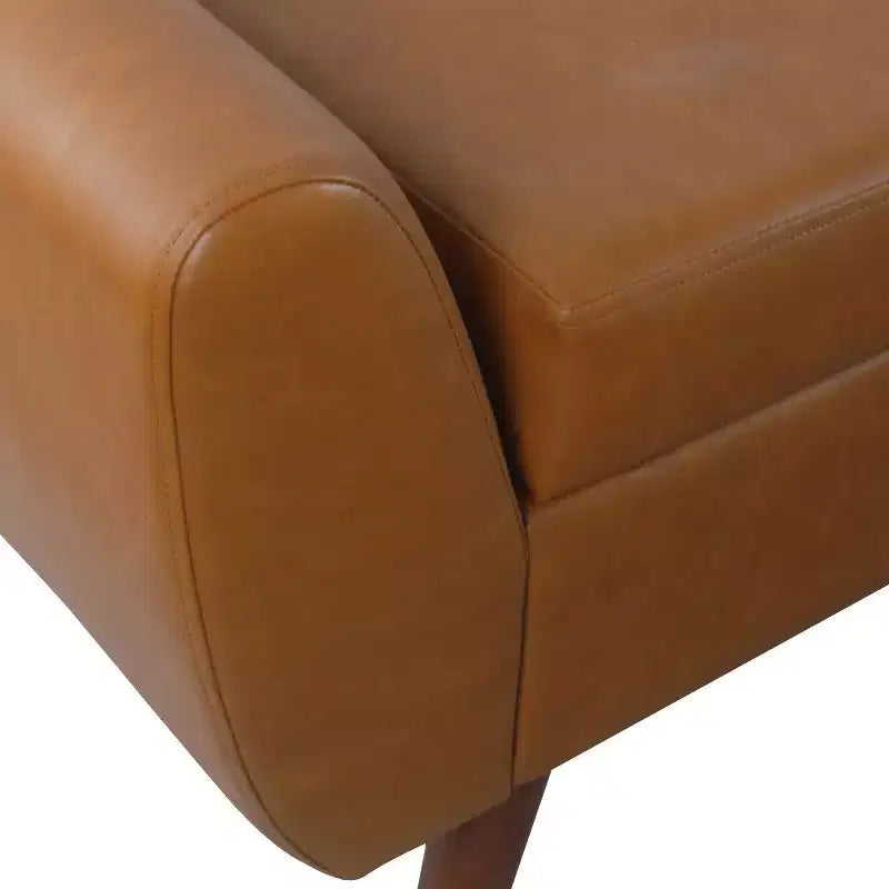 Banc de rangement moderne avec pieds en bois