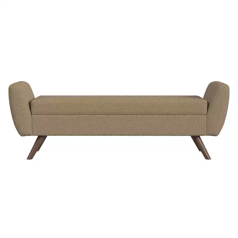 Banc de rangement moderne avec pieds en bois