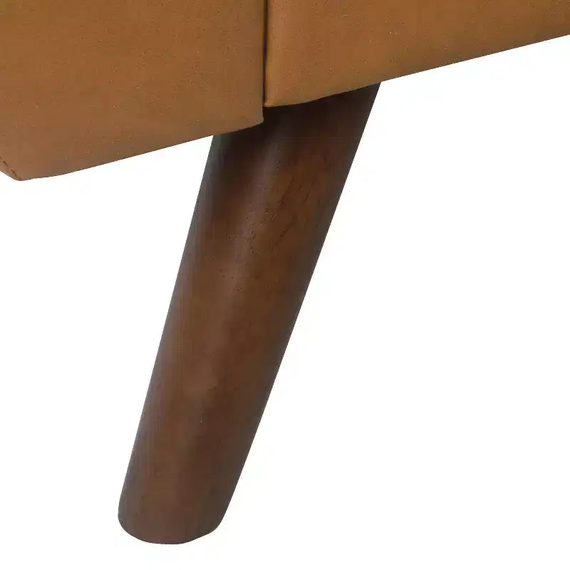 Banc de rangement moderne avec pieds en bois
