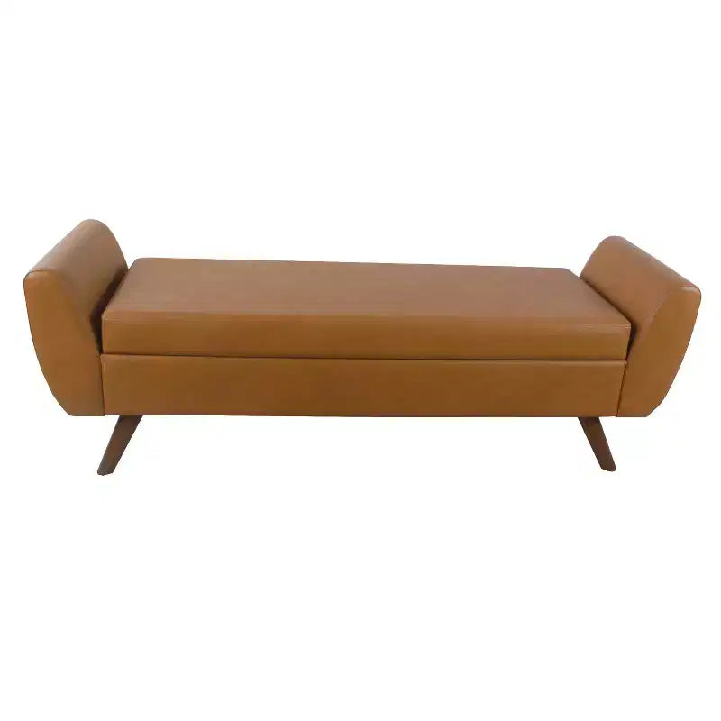 Banc de rangement moderne avec pieds en bois